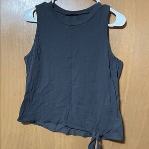 Elegant Black Tie-Front Tank Top